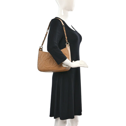 Chanel Caviar Quilted Timeless CC Shoulder Bag Beige 3 of 10