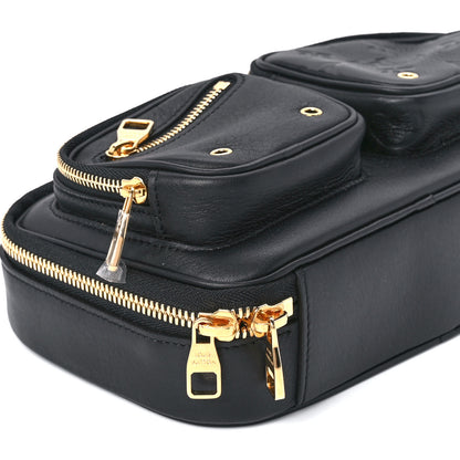 Louis Vuitton Calfskin Monogram Embossed Utility Crossbody Black 10 of 11