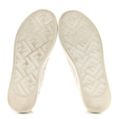 Fendi Lambksin FF Embossed Rise Low Top Sneakers 36.5 Ultra White 10 of 30