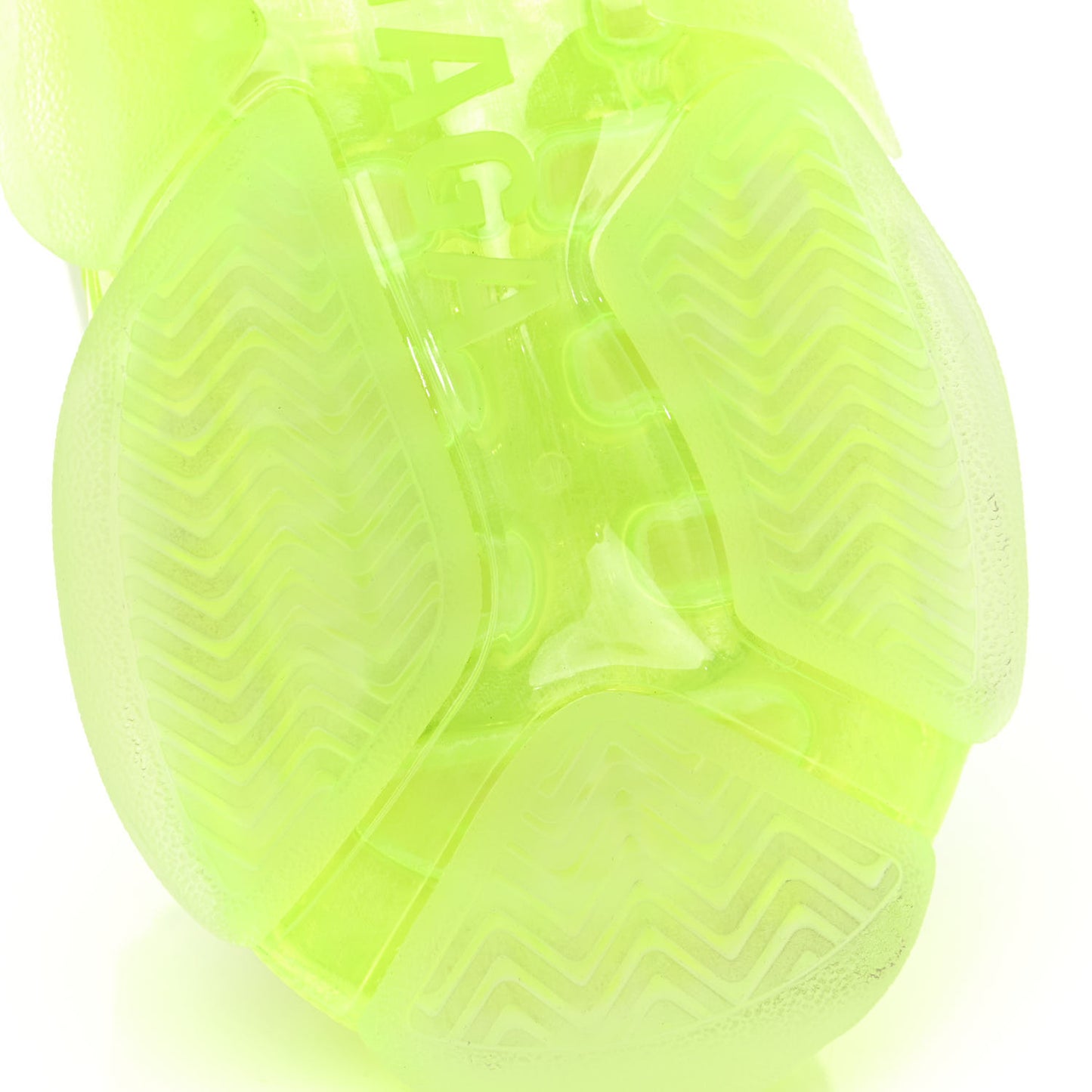 Fabric Mesh Clear Sole Fluo Womens Triple S Sneakers 36 White Fluo Yellow