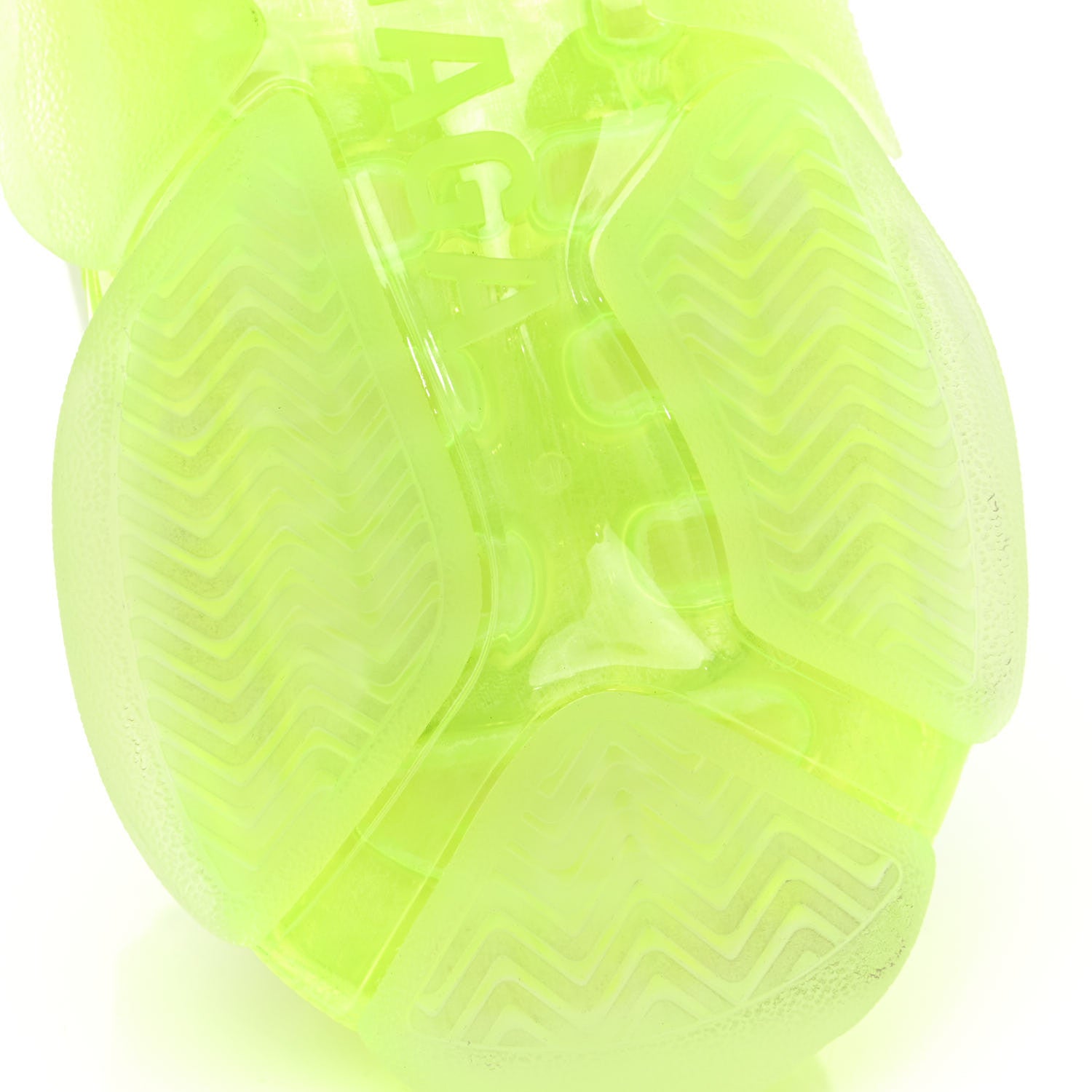 Balenciaga Fabric Mesh Clear Sole Fluo Womens Triple S Sneakers 36 White Fluo Yellow 10 of 12