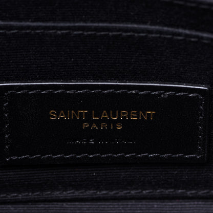 Saint Laurent Grained Lambskin Quilted Mini Becky Double Zip Bag Taupe 6 of 16
