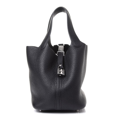 Hermes Taurillon Clemence Picotin Lock 18 PM Black 1 of 9