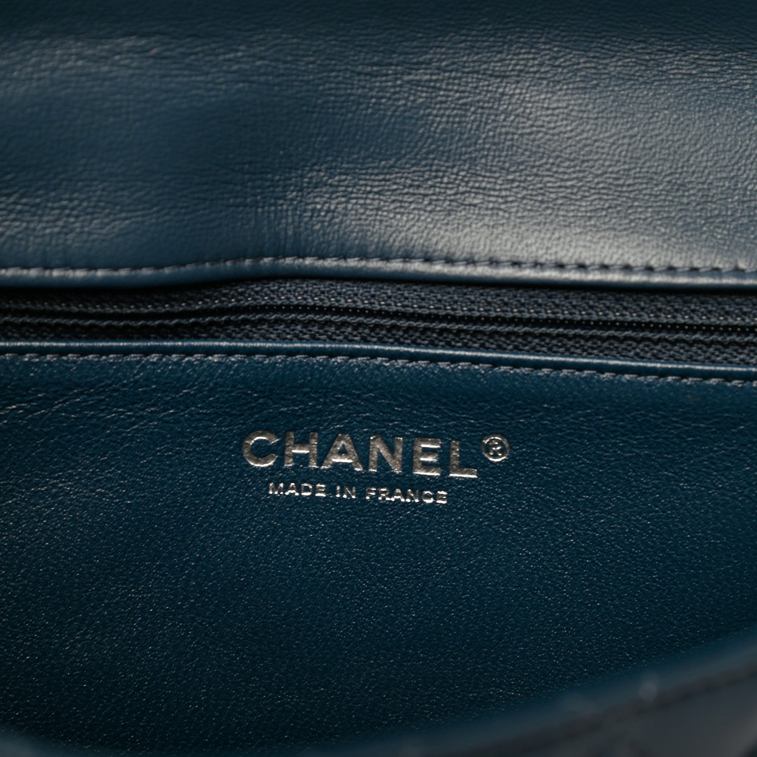 Chanel Lambskin Quilted Clutch Flap Blue 5 of 6