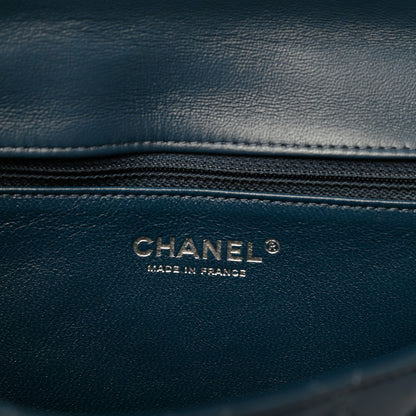 Chanel Lambskin Quilted Clutch Flap Blue 5 of 6