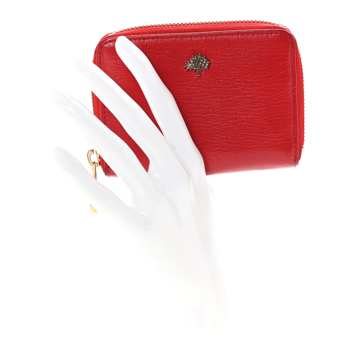 Mulberry Small Classic Grain Compact Zip Wallet Red 2 of 6
