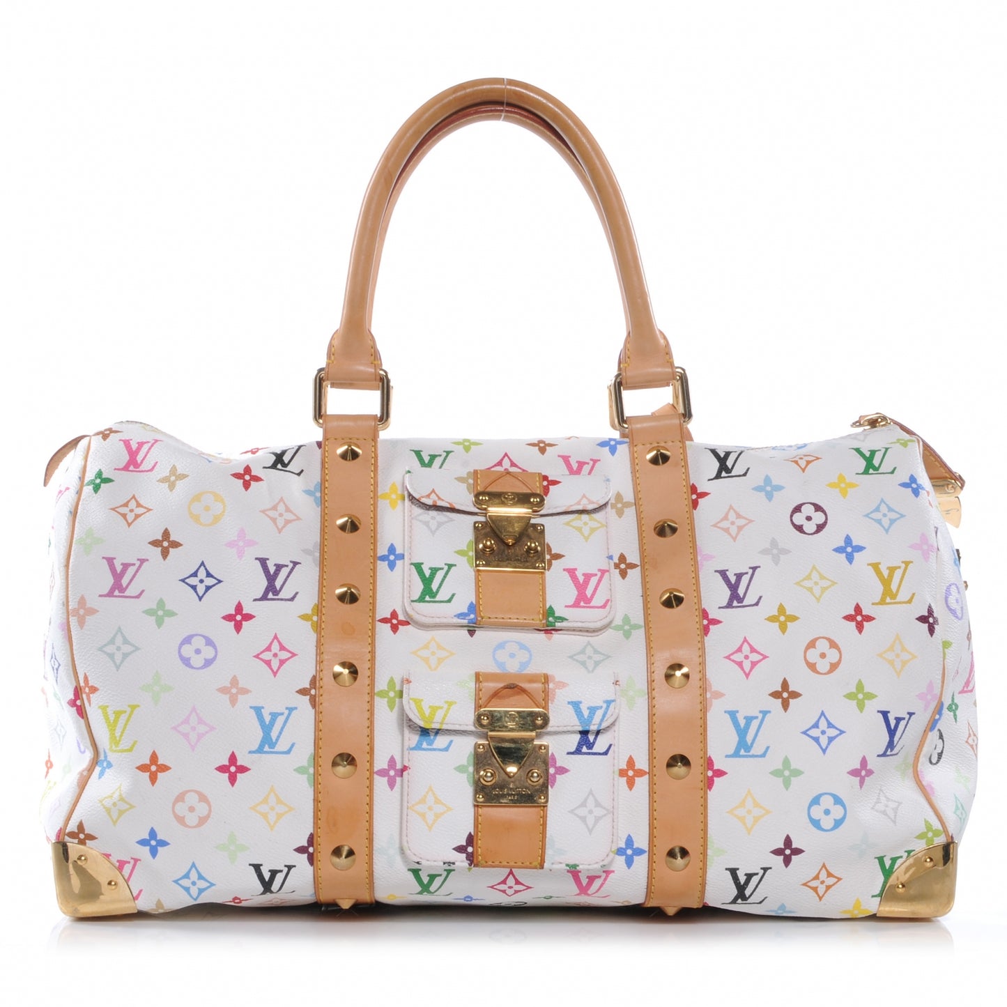 Monogram Multicolor Keepall 45 White