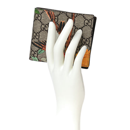 Gucci GG Supreme Monogram Tian Bi-Fold Wallet Beige Multicolor New Acero 2 of 10