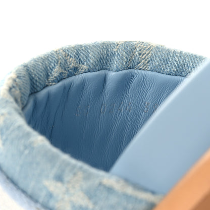 Louis Vuitton Monogram Denim LV Bliss Womens Comfort Mules 39 Turquoise 10 of 10