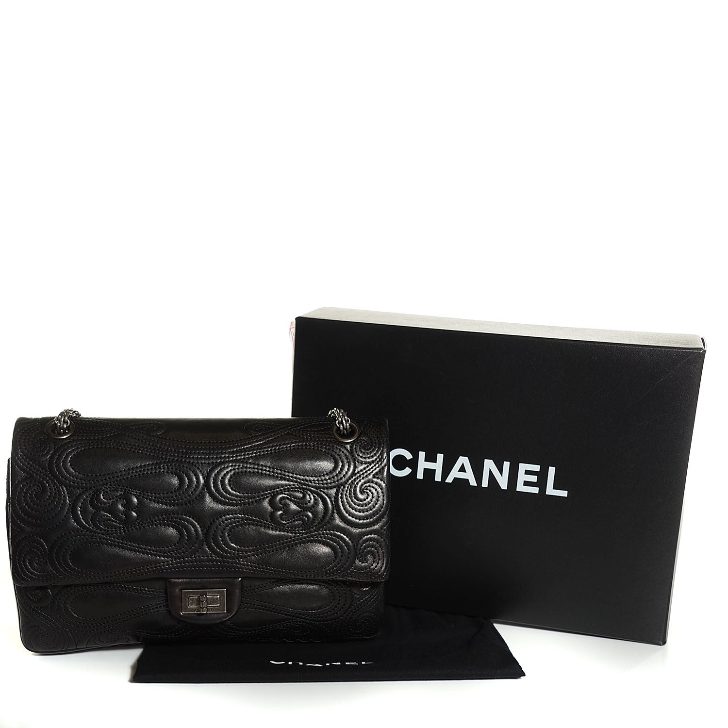 Chanel Lambskin 2.55 Reissue 226 Moscou Flap Black 5 of 9