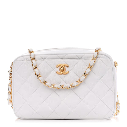 Chanel Caviar Quilted Camera Case White 1 of 16
