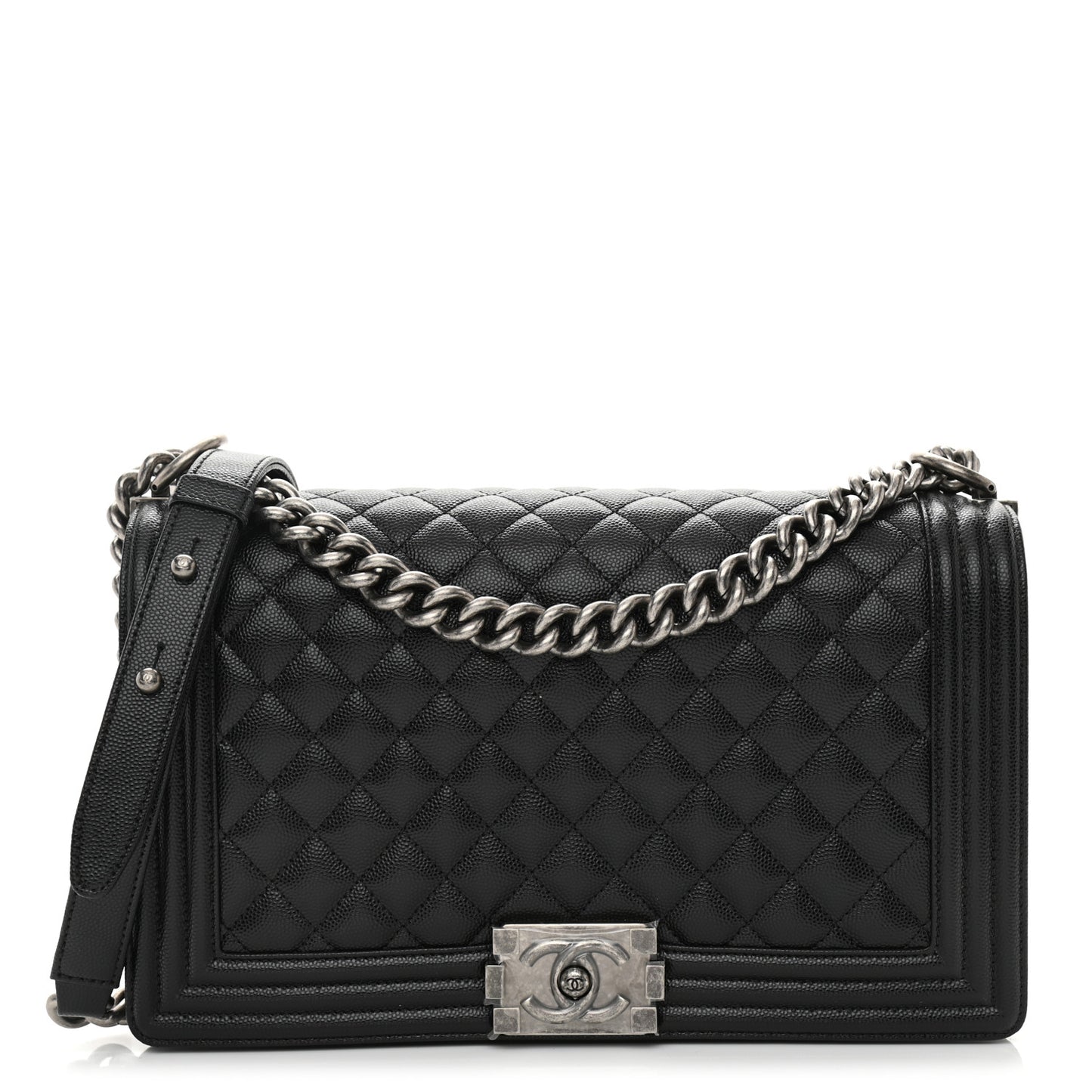 Caviar Quilted New Medium Boy Flap Black