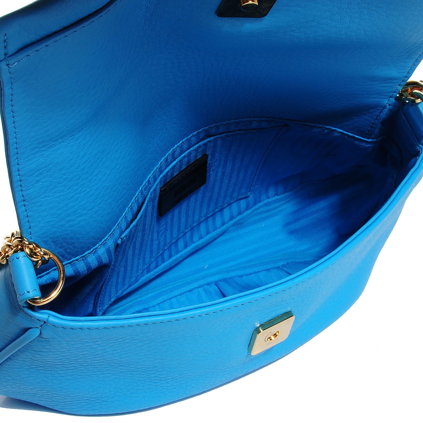 Vitello Flamingo Enamel Fendista Pouchette Crossbody Maldives