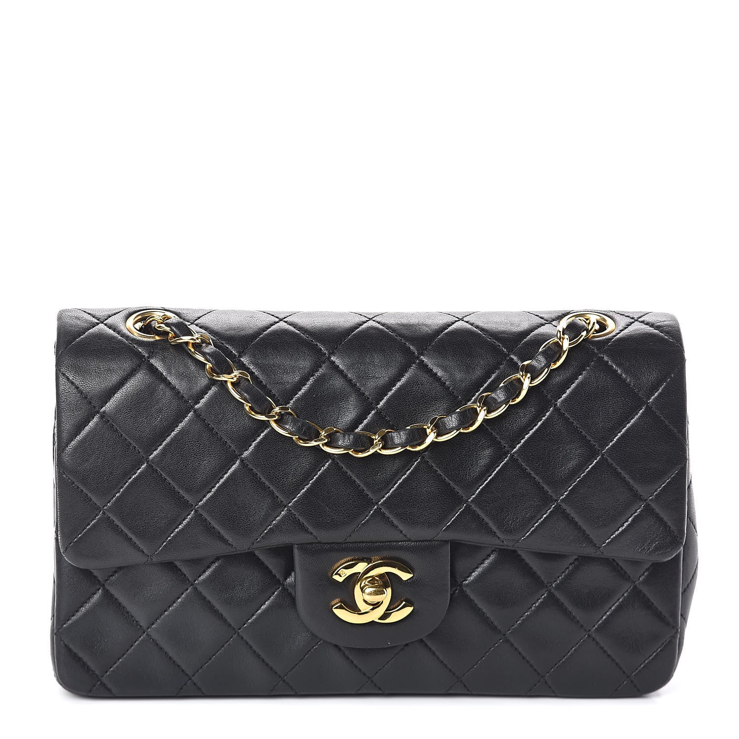 Chanel Lambskin Quilted Small Double Flap Black 1 of 11