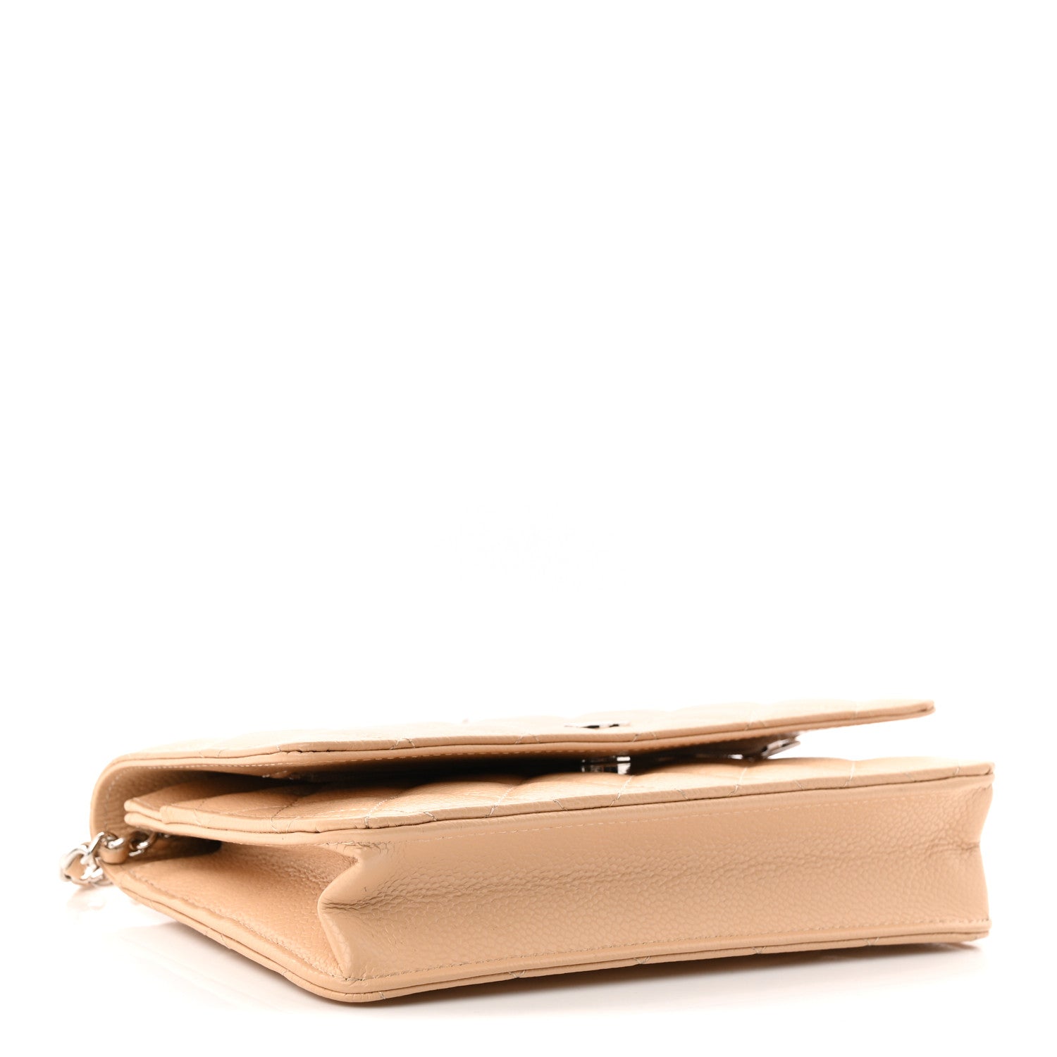 Chanel Caviar Quilted Wallet on Chain WOC Beige 4 of 12