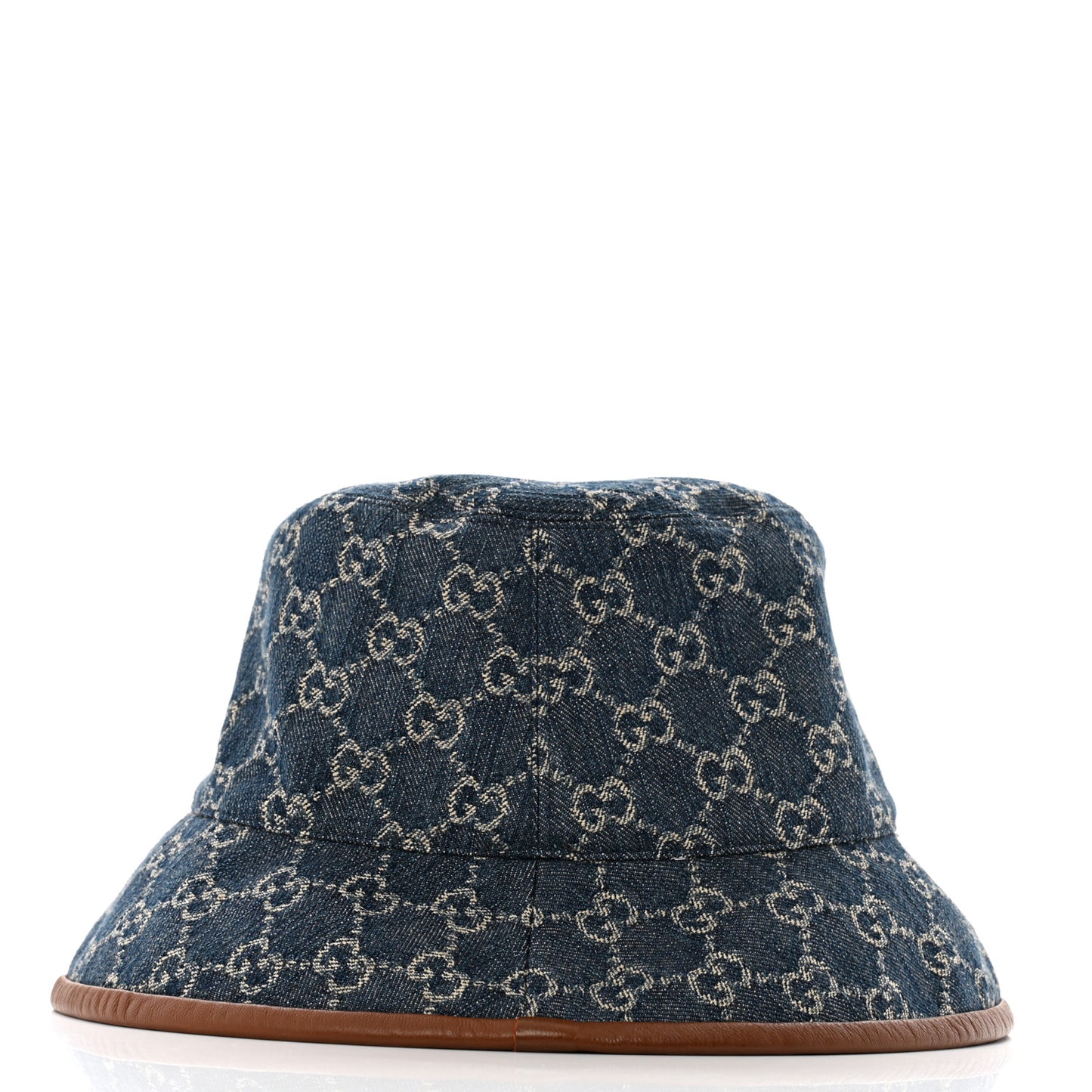 Washed Jacquard Denim Nappa GG Monogram Oscar Bucket Hat M Denim Cuir