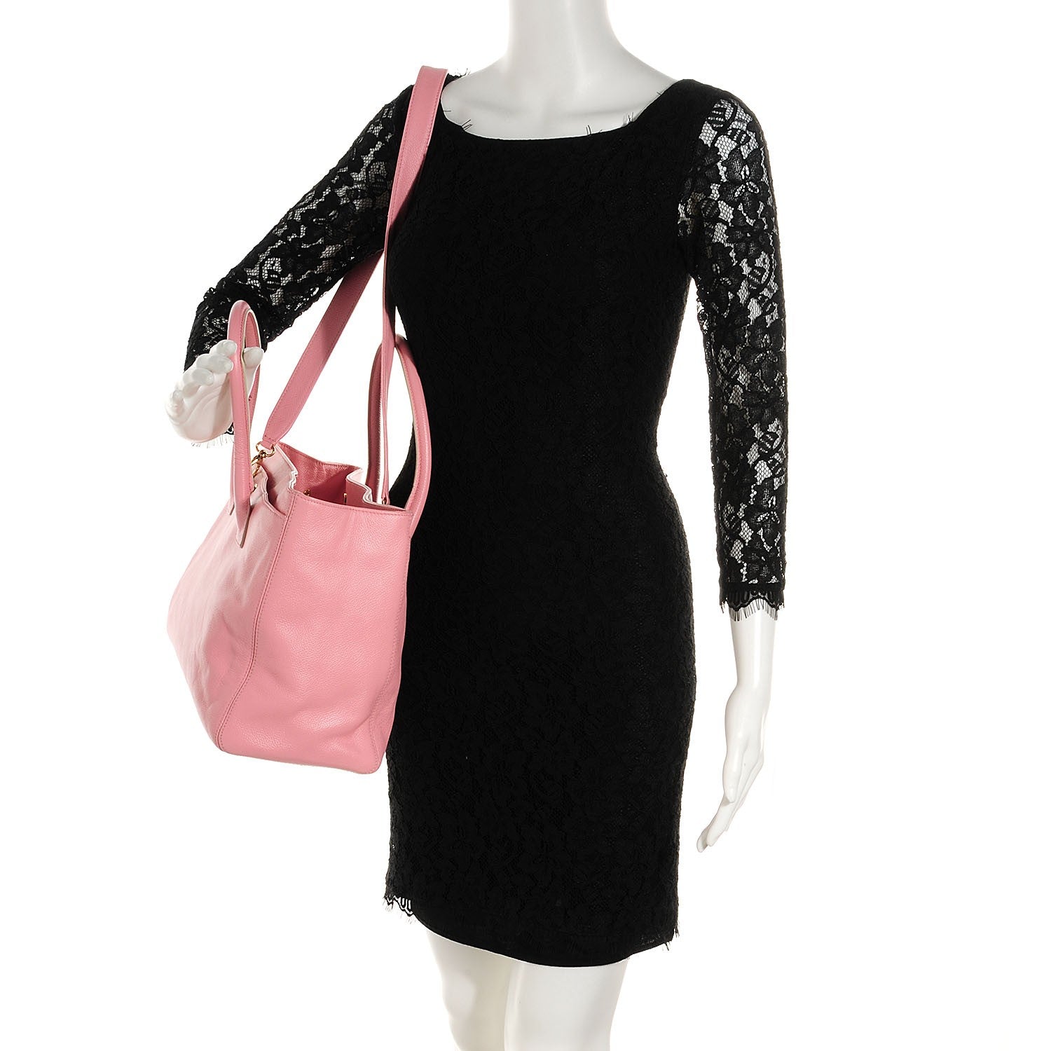 Chanel Calfskin Cerf Shopper Tote Pink 2 of 7