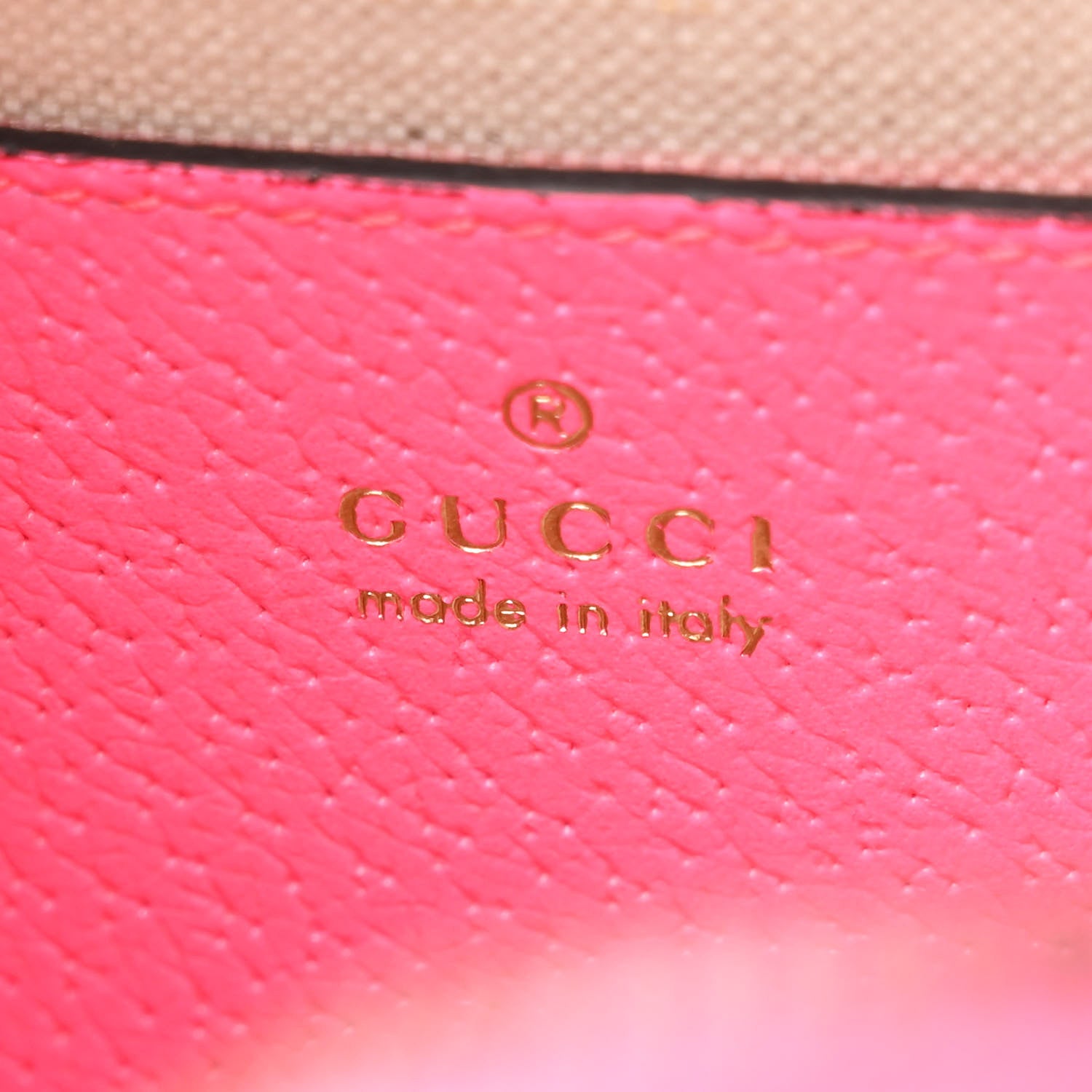 Gucci GG Supreme Monogram Textured Dollar Calfskin Web Ophidia Small Crossbody Bag Beige Ebony Fuchsia 6 of 10