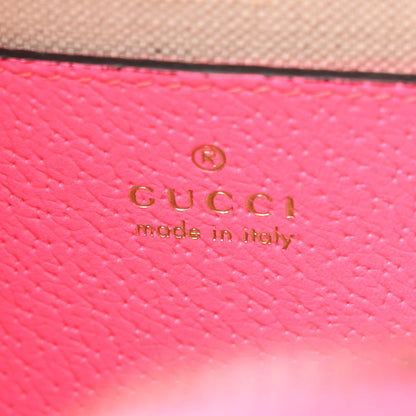 Gucci GG Supreme Monogram Textured Dollar Calfskin Web Ophidia Small Crossbody Bag Beige Ebony Fuchsia 6 of 10