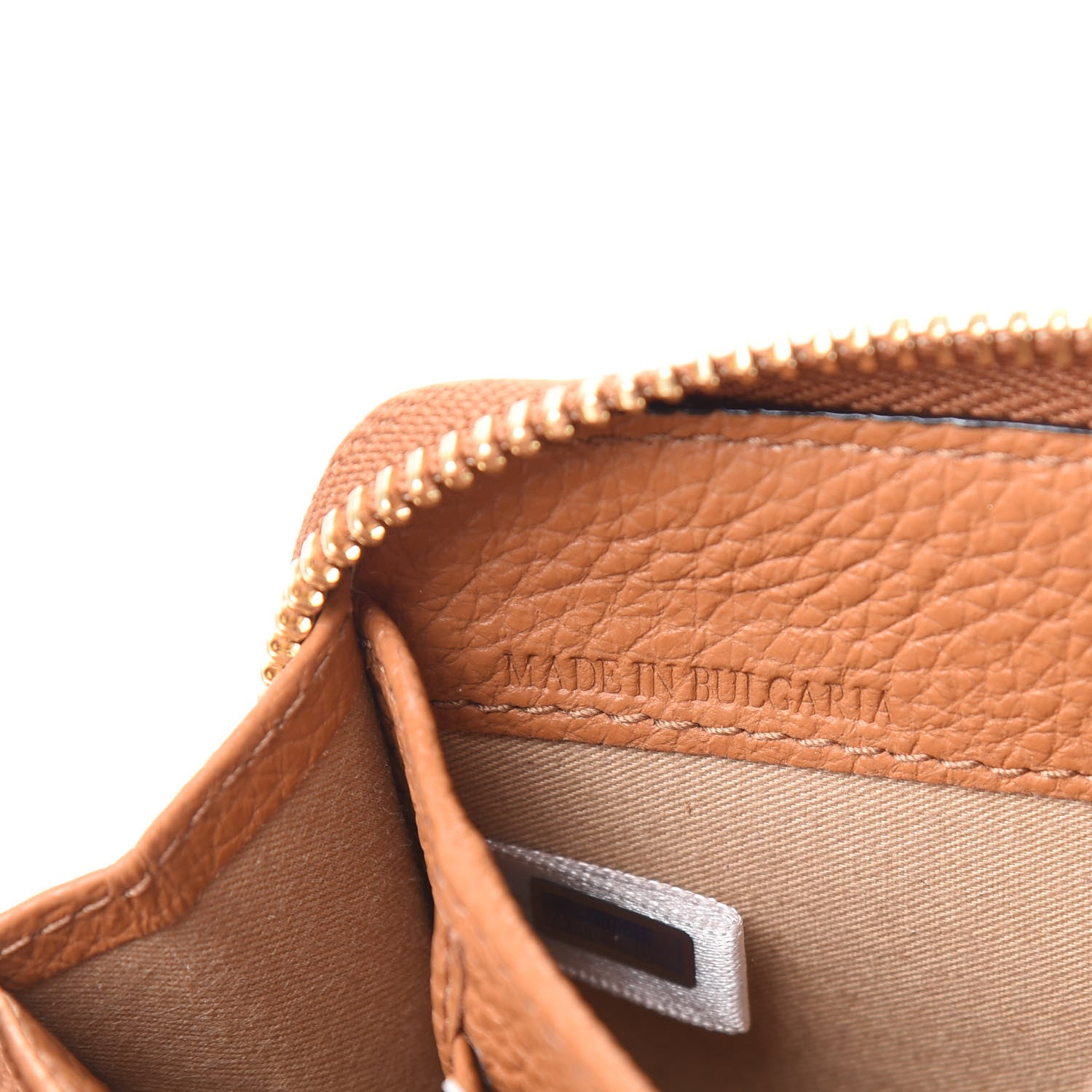 Jimmy Choo Grainy Calfskin Christy Zip Around Wallet Tan 7 of 8
