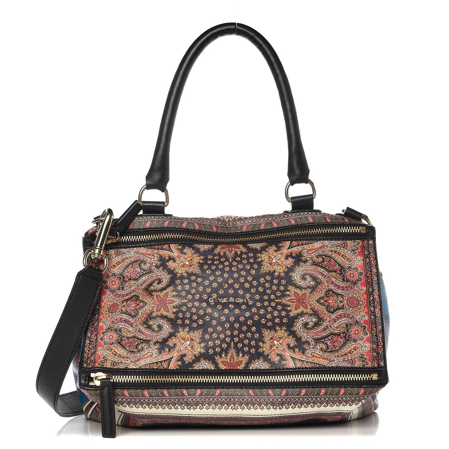 Lambskin Paisley Print Medium Pandora Brown Multicolor