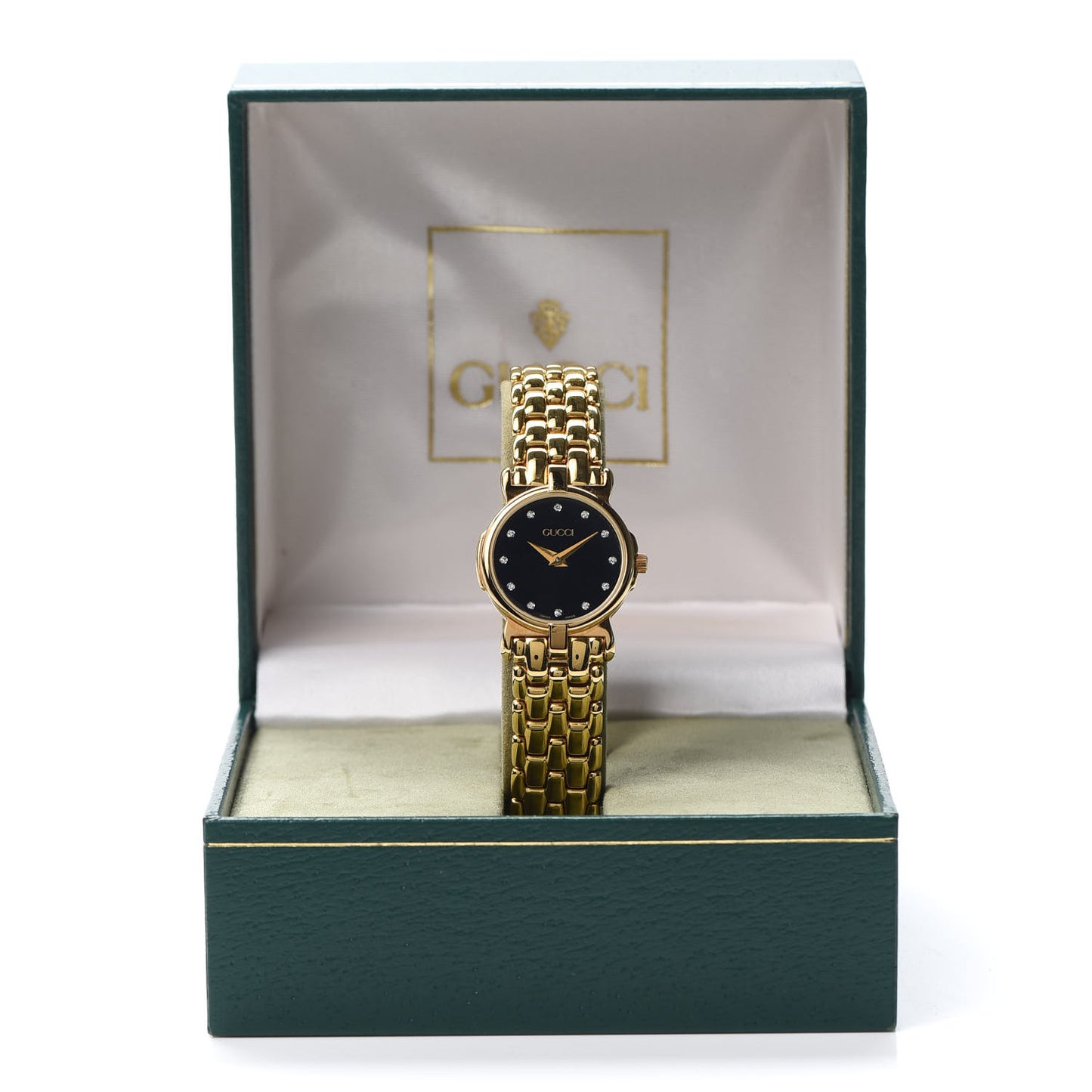 Stainless Steel Diamond 23mm 3400L Quartz Watch Black