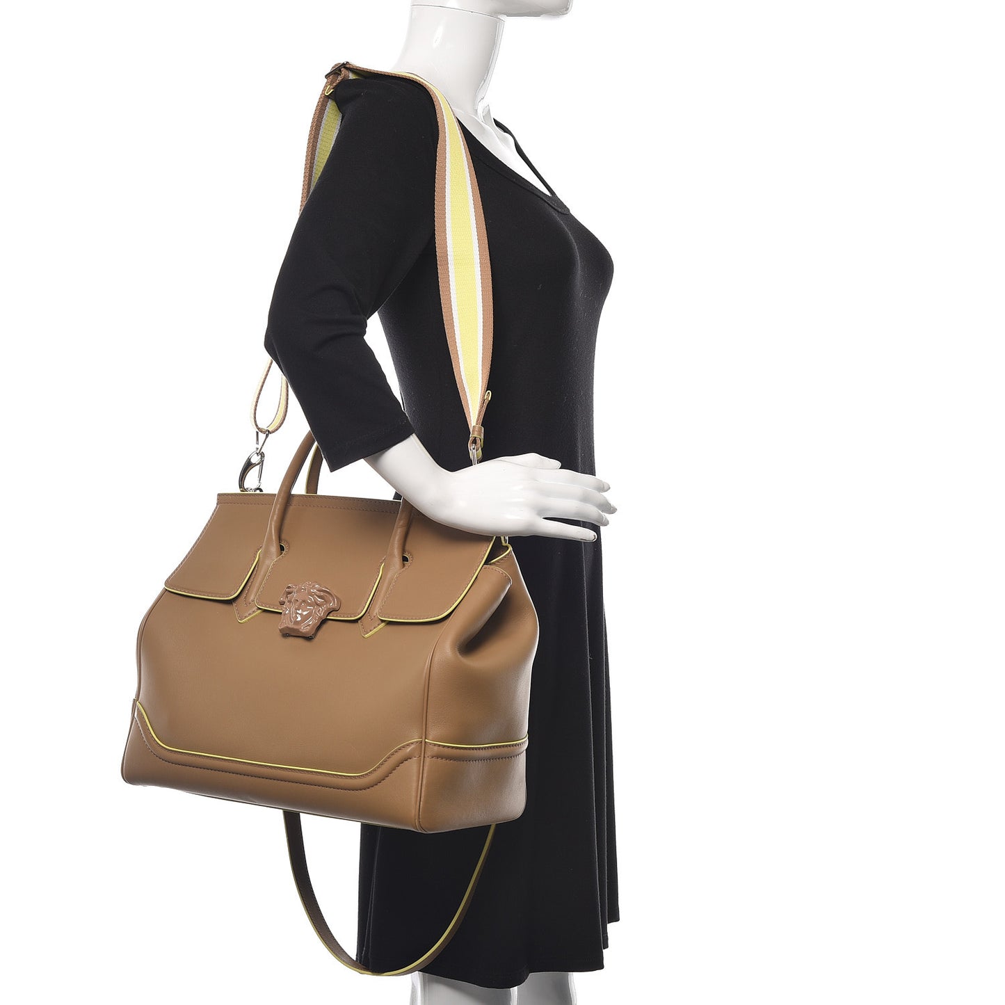 Calfskin Large Palazzo Empire Bag Beige