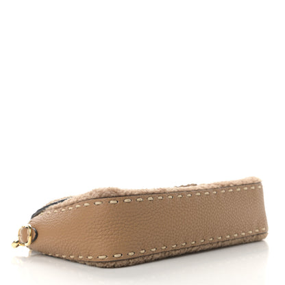 Fendi Curly Sheepskin Cuoio Romano Selleria Baguette Camel Cammello 3 of 11