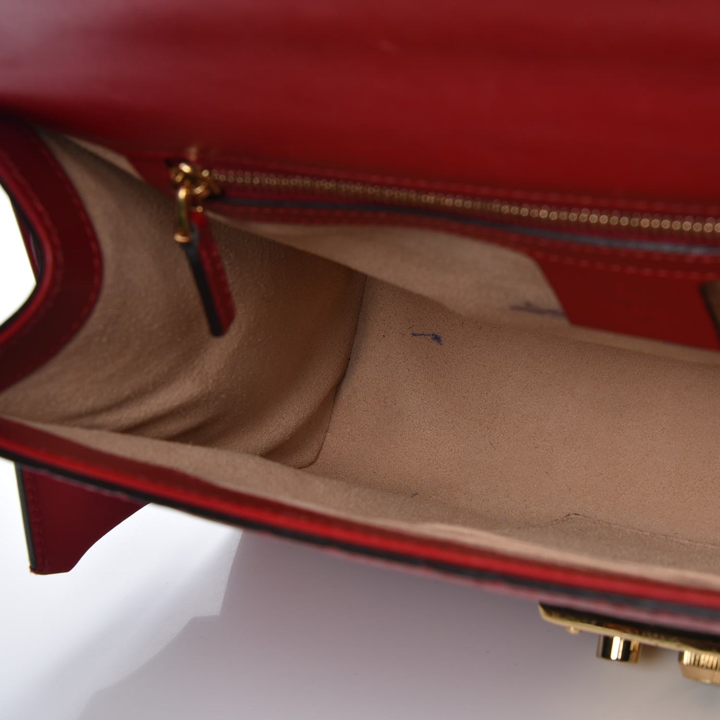 Guccissima Medium Padlock Shoulder Bag Hibiscus Red