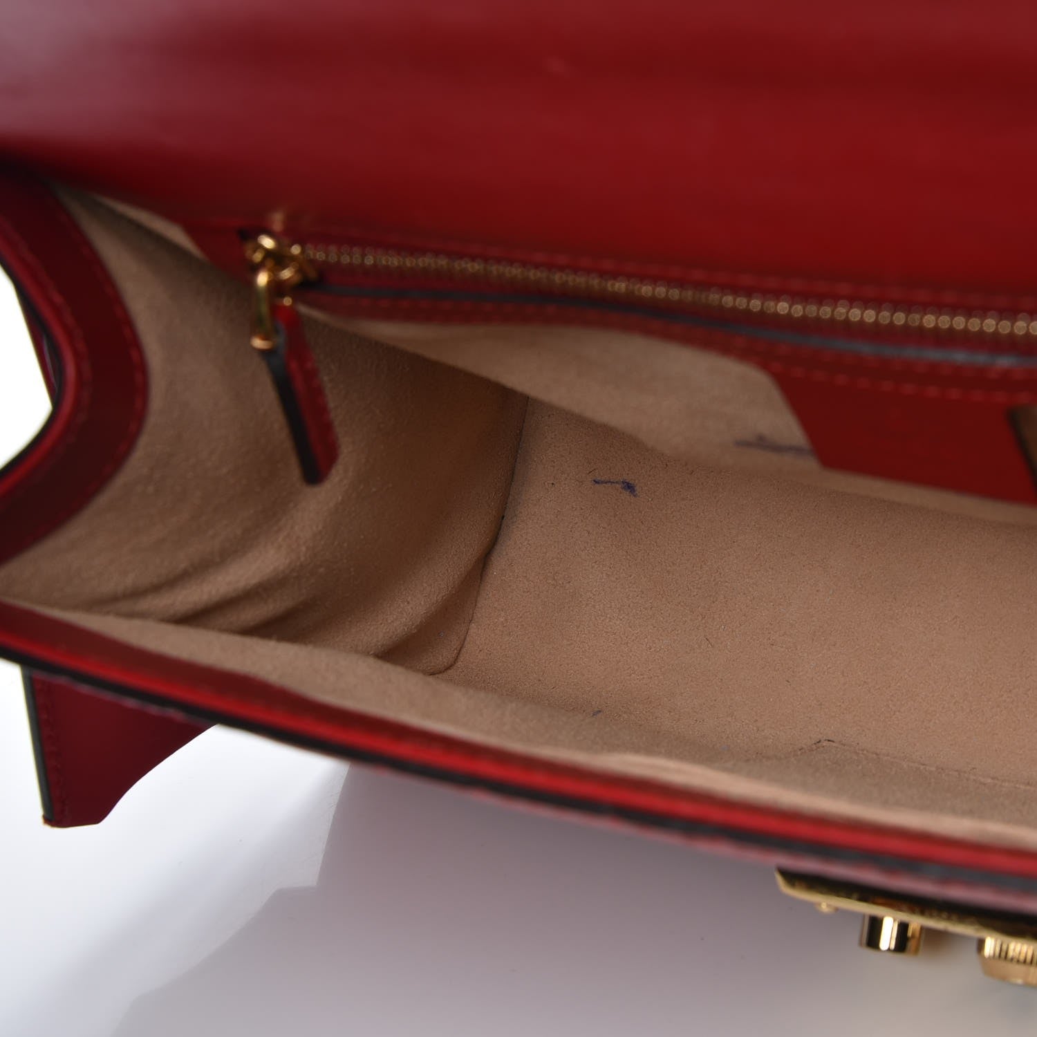 Gucci Guccissima Medium Padlock Shoulder Bag Hibiscus Red 8 of 15