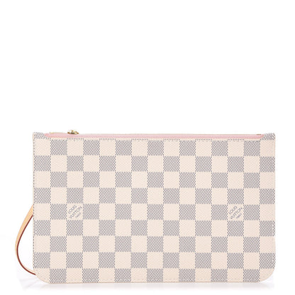 Louis Vuitton Damier Azur Neverfull MM GM Pochette Rose Ballerine 1 of 8