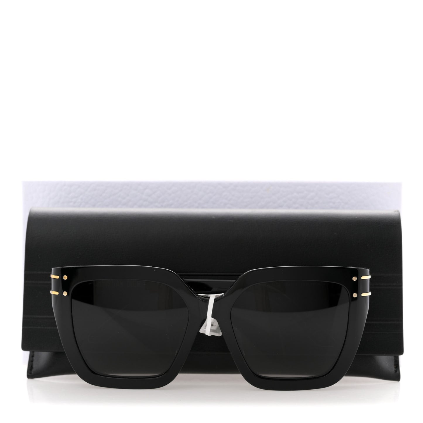Acetate Diorsignature S10F Square Sunglasses Black