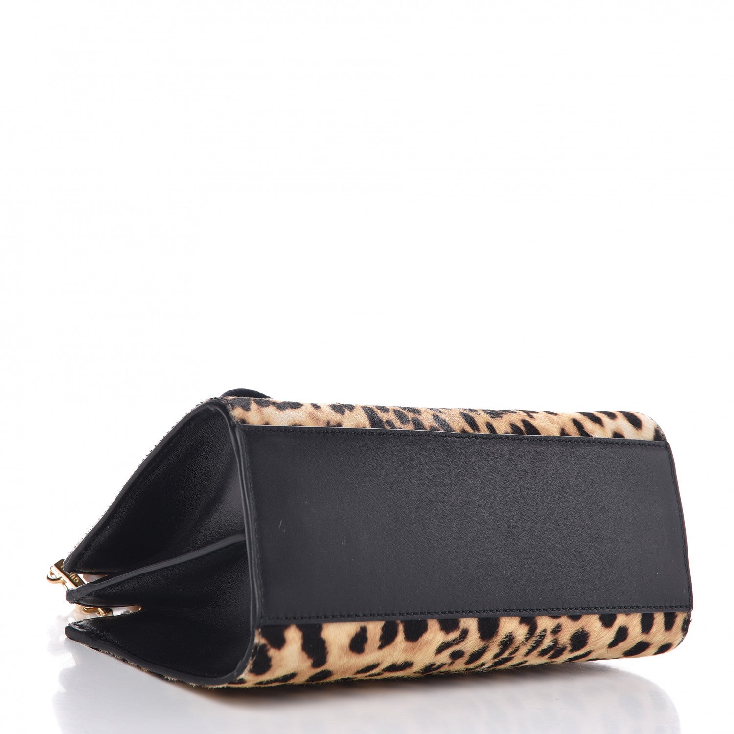 Gucci Calf Hair Bamboo Web Leopard Print Mini Nymphaea Top Handle Bag 5 of 8