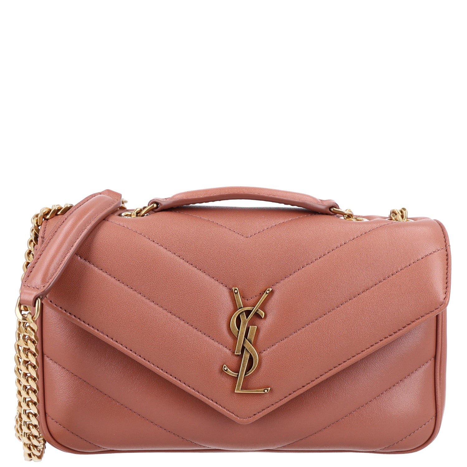 Saint Laurent Lambskin Chevron Quilted Small Loulou Hortensia 1 of 11