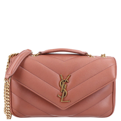 Saint Laurent Lambskin Chevron Quilted Small Loulou Hortensia 1 of 11
