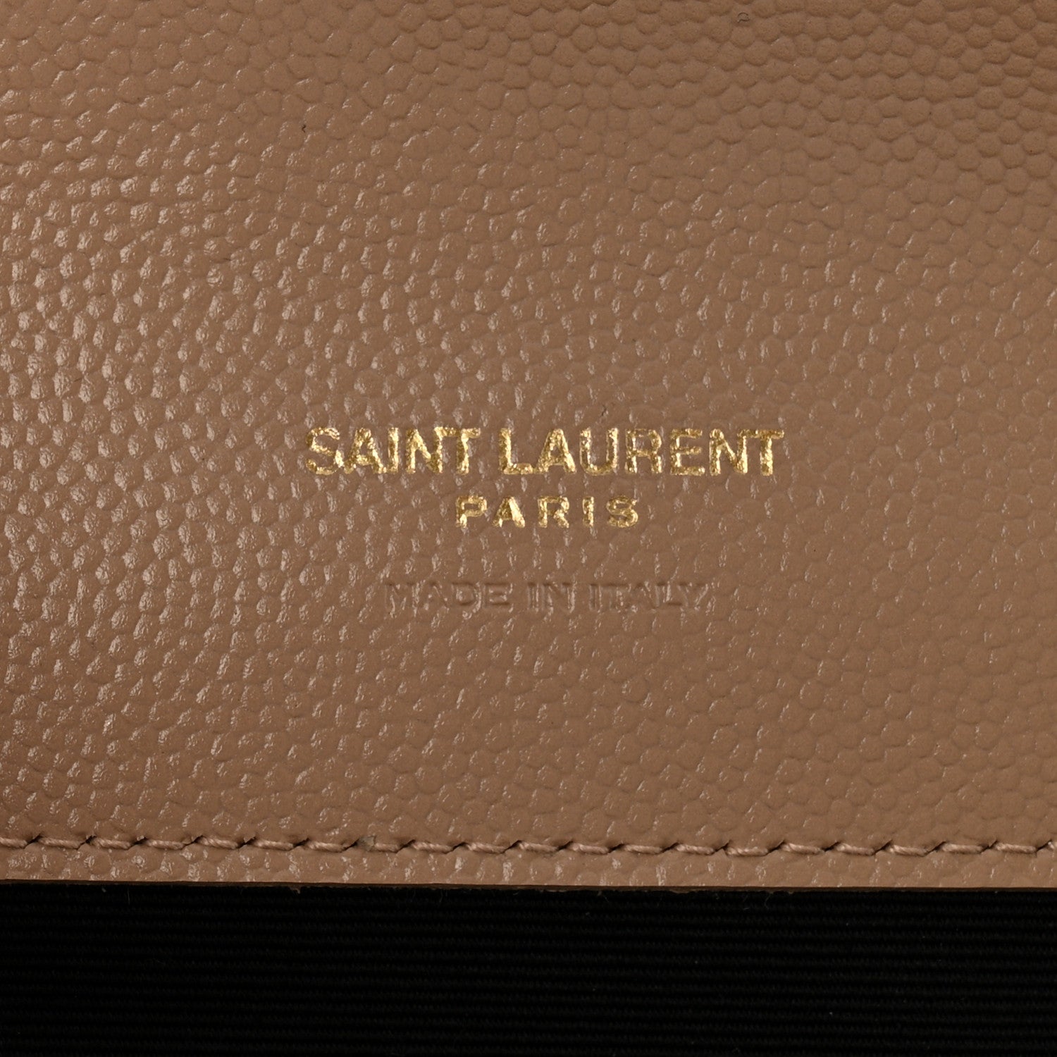 Saint Laurent Grain De Poudre Textured Mixed Matelasse Triquilt Monogram Clutch Dark Beige 6 of 10