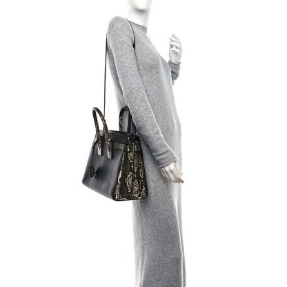 Saint Laurent Grained Calfskin Python Embossed Small Sac De Jour Black 2 of 13