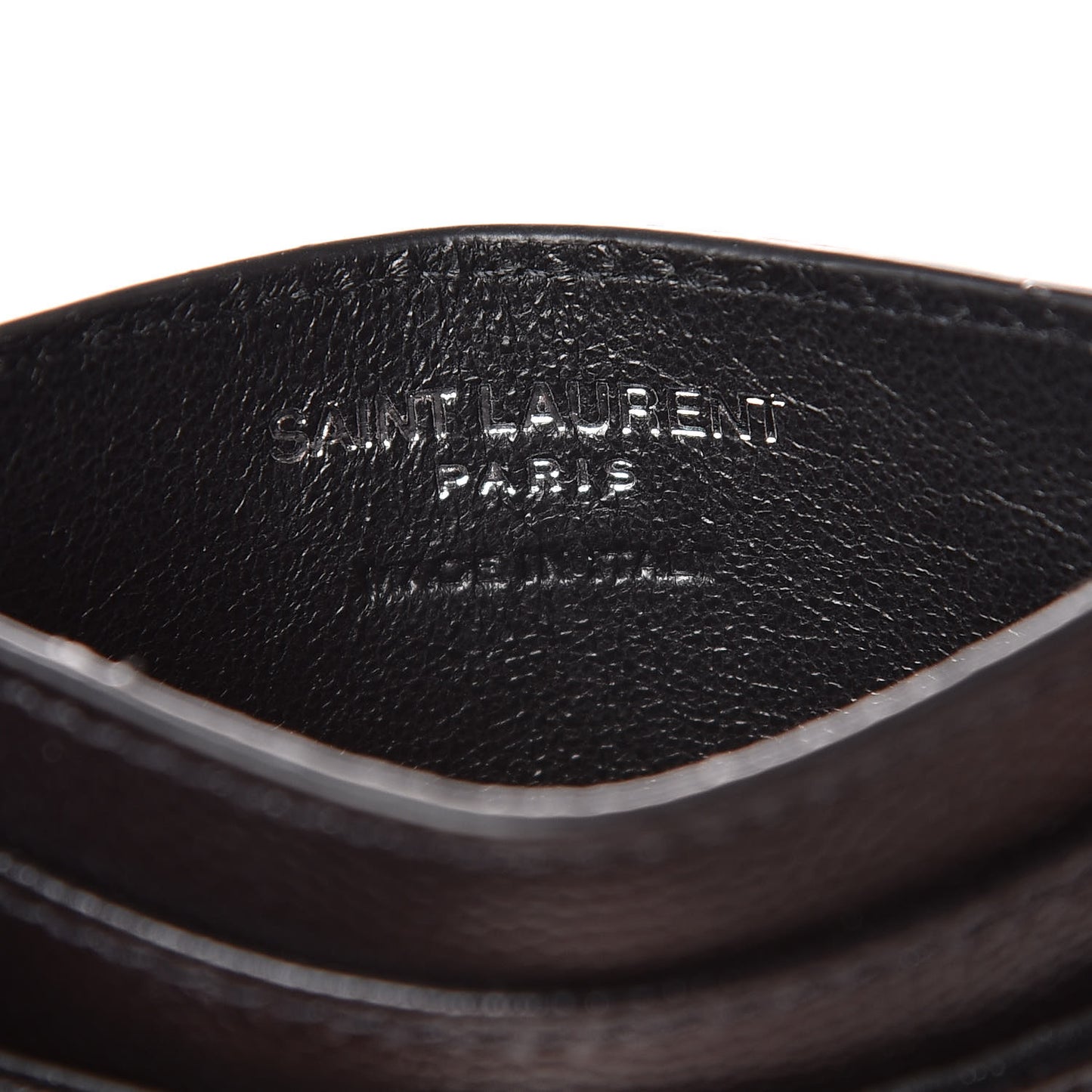 Grain De Poudre Matelasse Chevron Monogram Credit Card Case Black