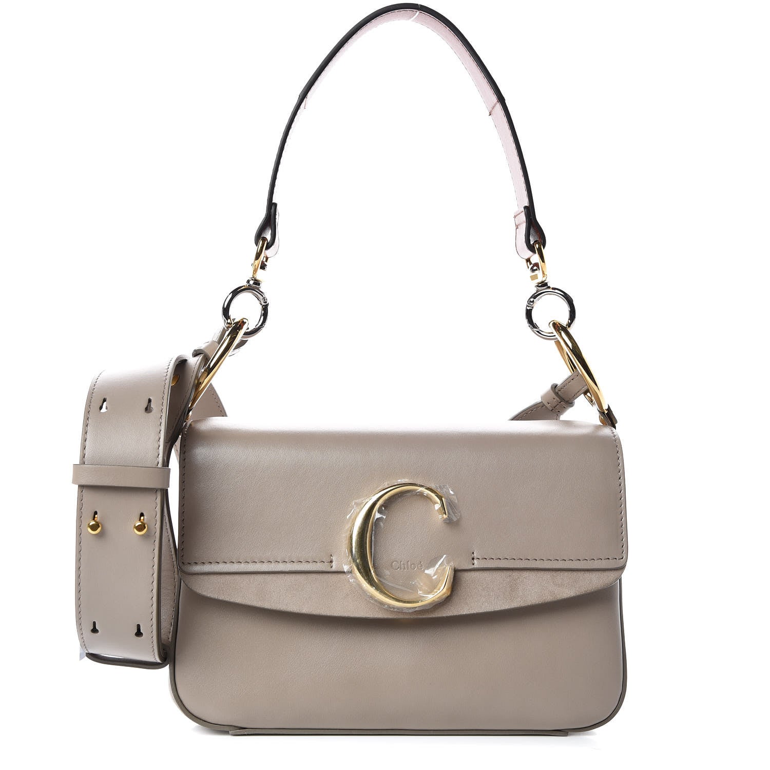 Chloe Calfskin Small C Double Carry Motty Grey 1 of 9
