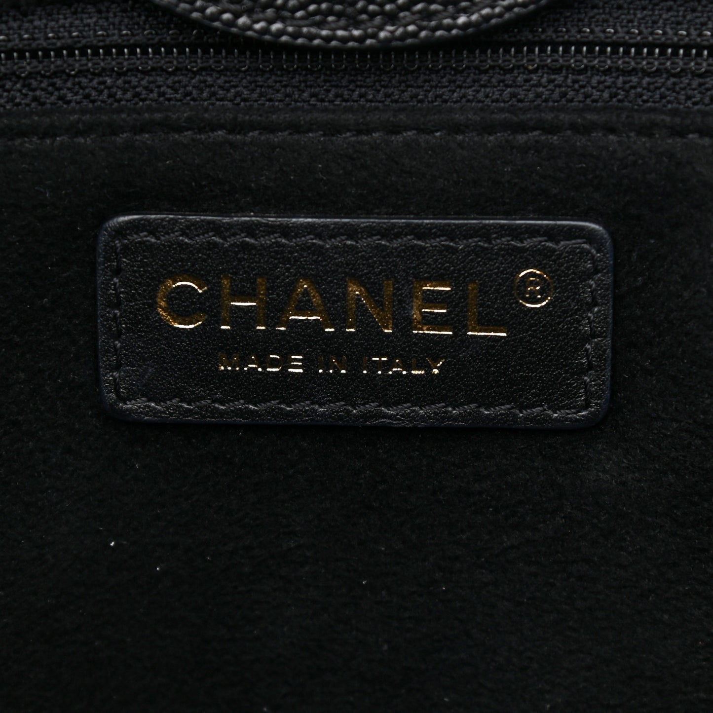 Caviar Medium Studded Deauville Tote Black