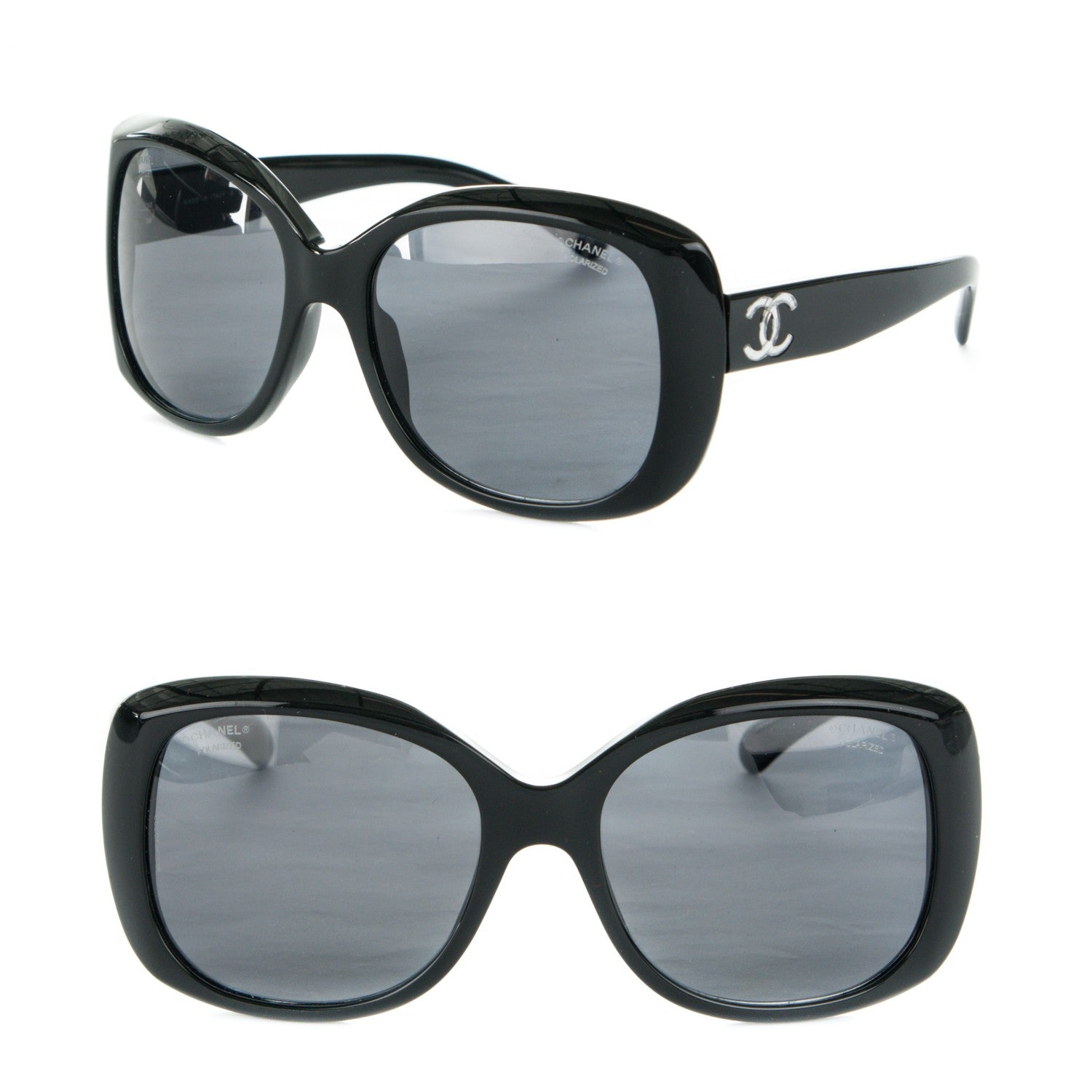 Chanel Polarized CC Sunglasses 5183 Black 1 of 5