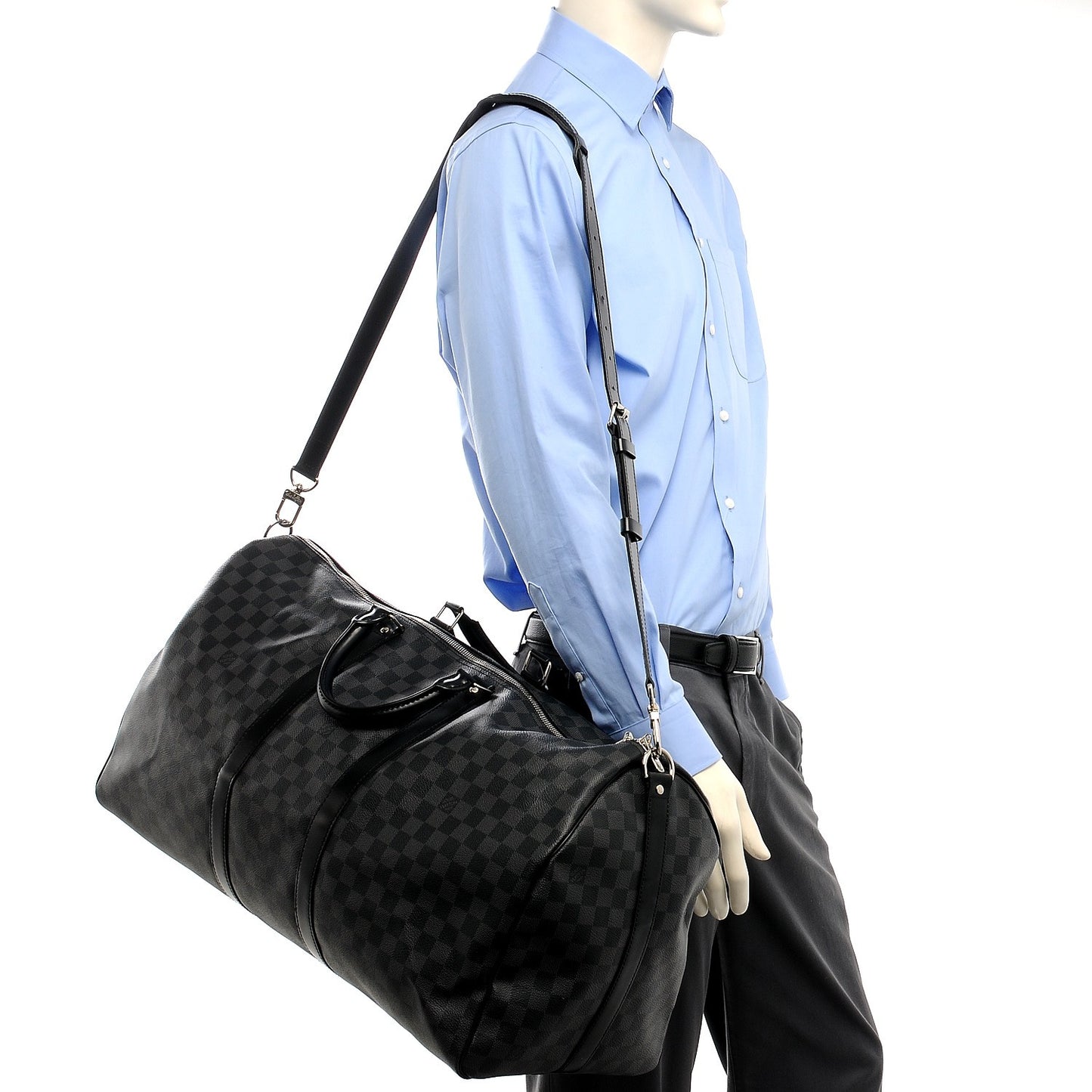 Damier Graphite Keepall Bandouliere 55