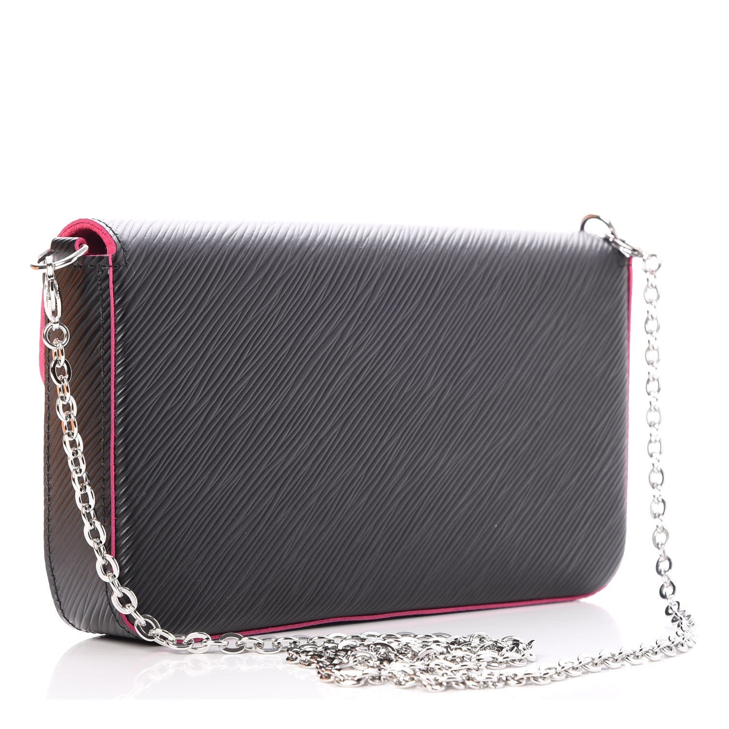 Louis Vuitton Epi Pochette Felicie Black Hot Pink 3 of 9