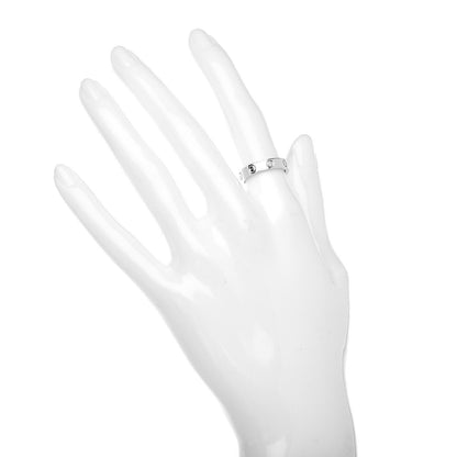 Cartier 18K White Gold Diamond 4mm LOVE Wedding Band Ring 50 5.25 2 of 4