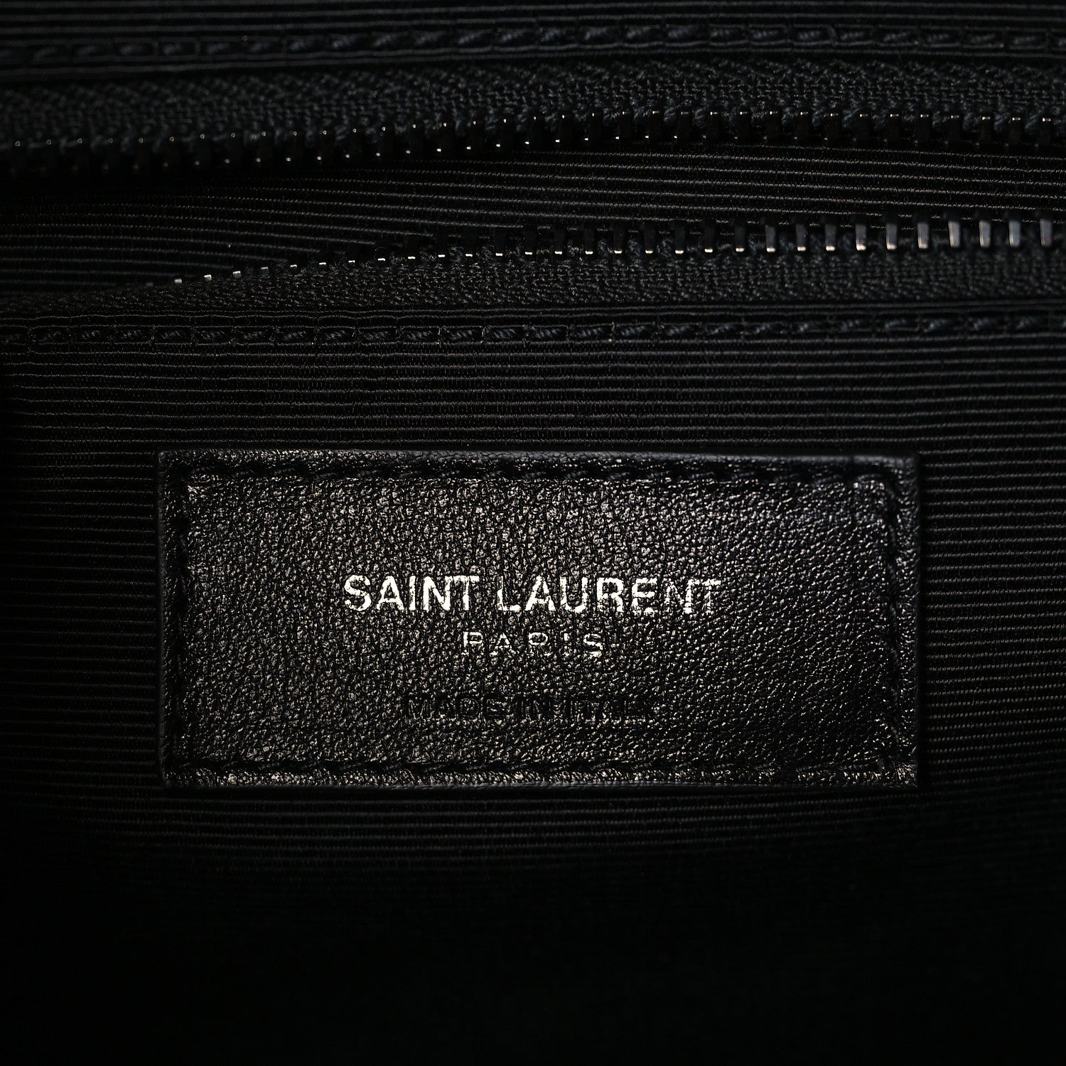 Saint Laurent Grain De Poudre Textured Mixed Matelasse Large Triquilt Monogram Monochrome Satchel Black 6 of 8