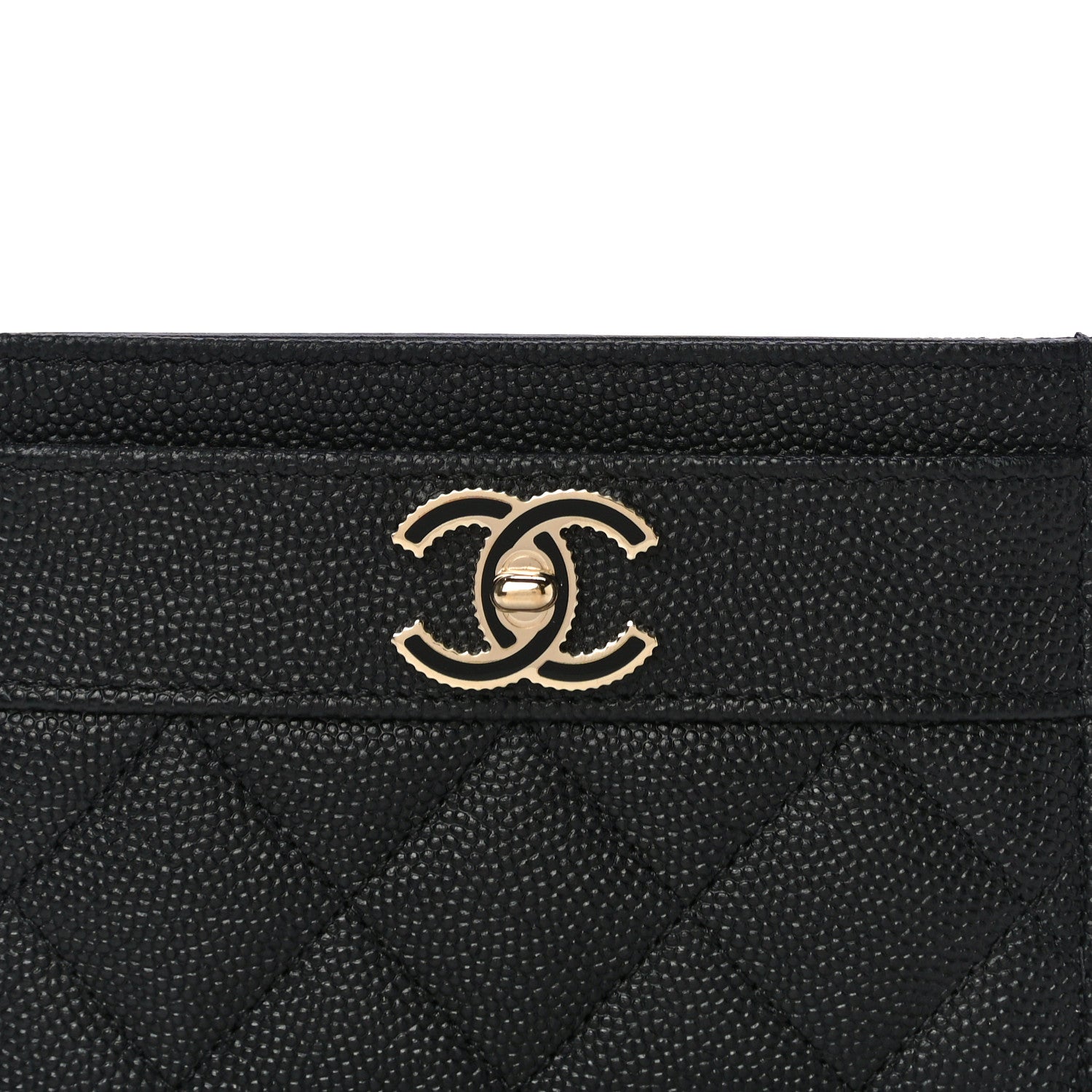 Chanel Caviar Quilted Vintage Mademoiselle Card Holder Black 9 of 12