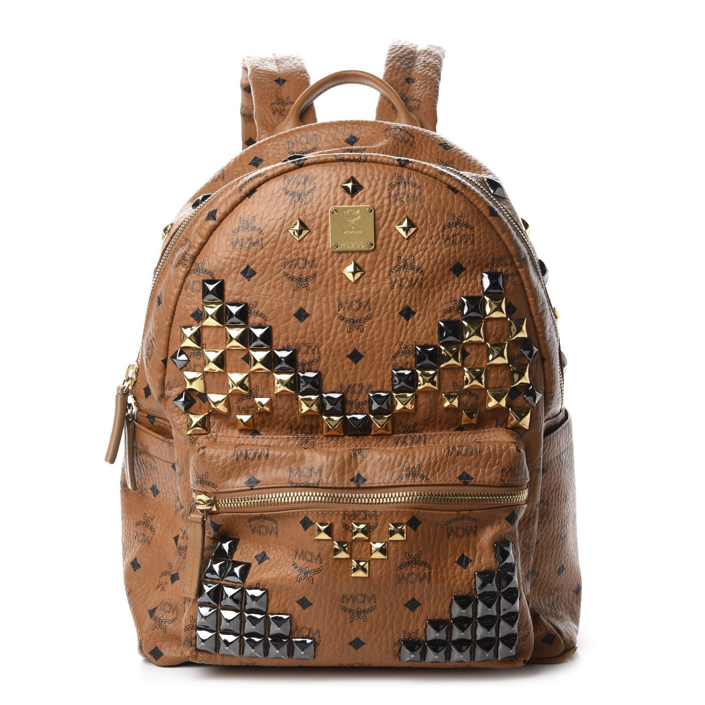 Visetos Studded Medium Stark M Backpack Cognac
