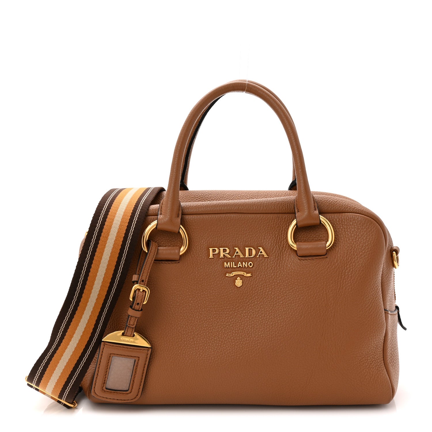 Prada Vitello Phenix Bauletto Caramel 1777183 – FASHIONPHILE