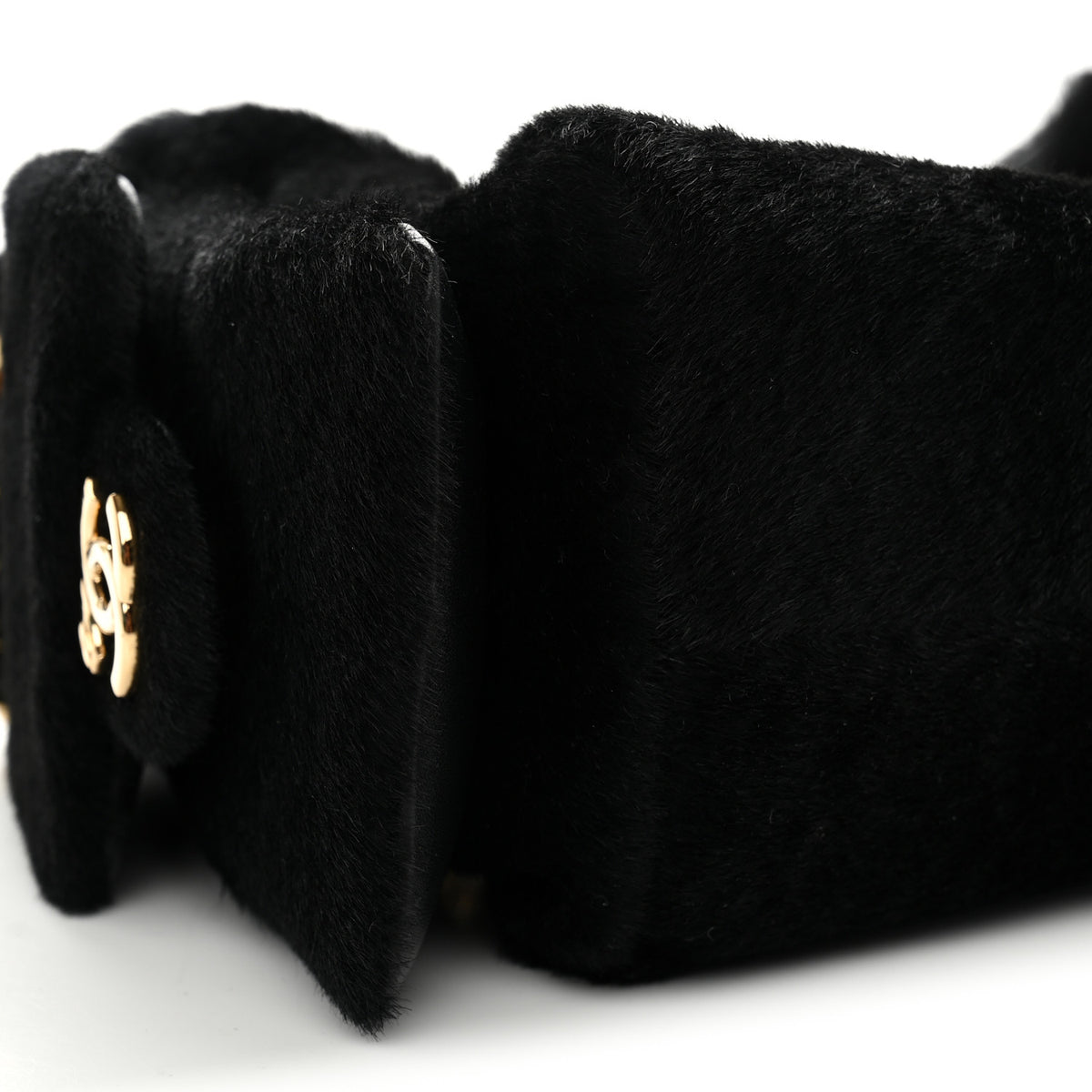 Chanel Pony Hair Mini Chanel 25 Handbag Black 9 of 11