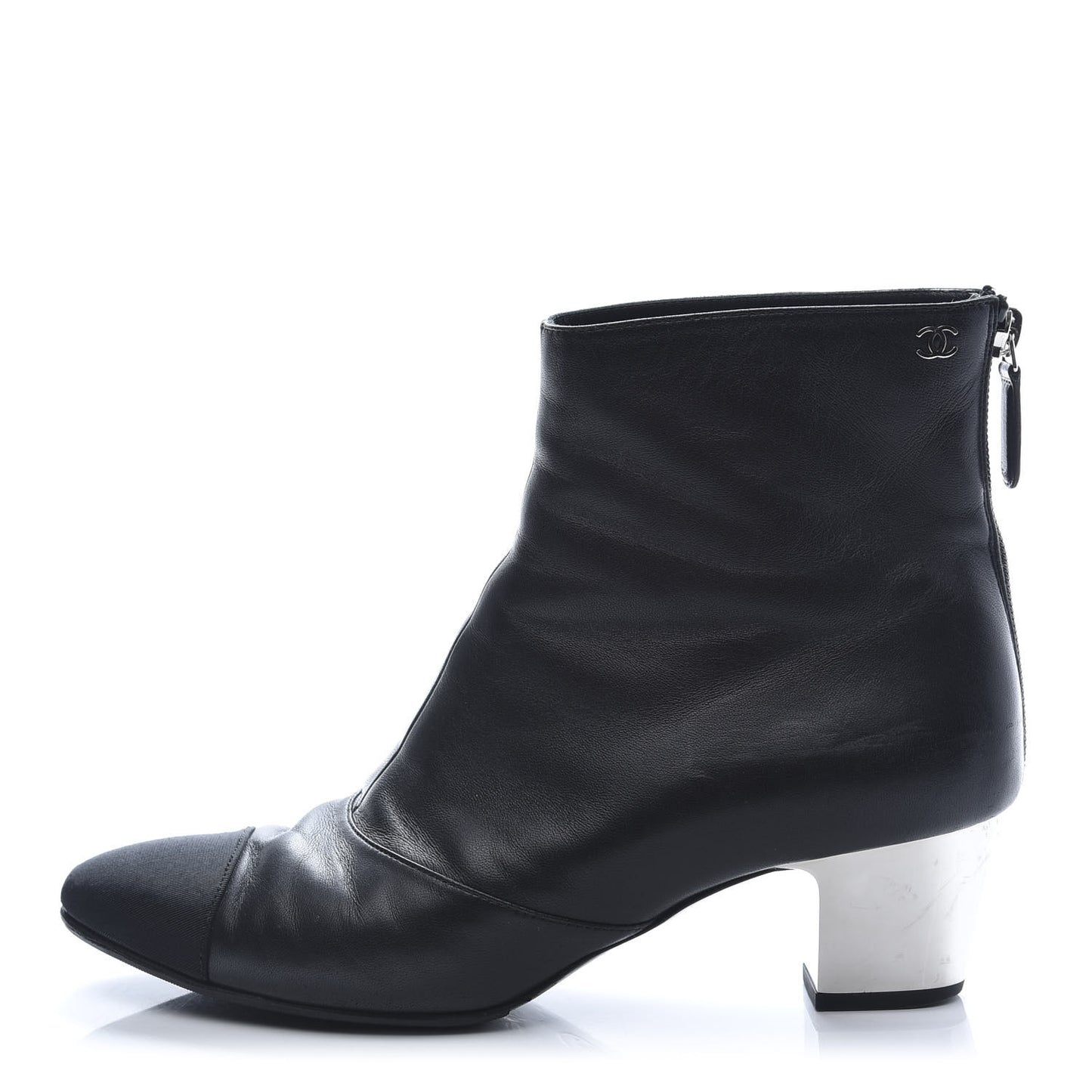 Calfskin Ankle Boots 38 Black